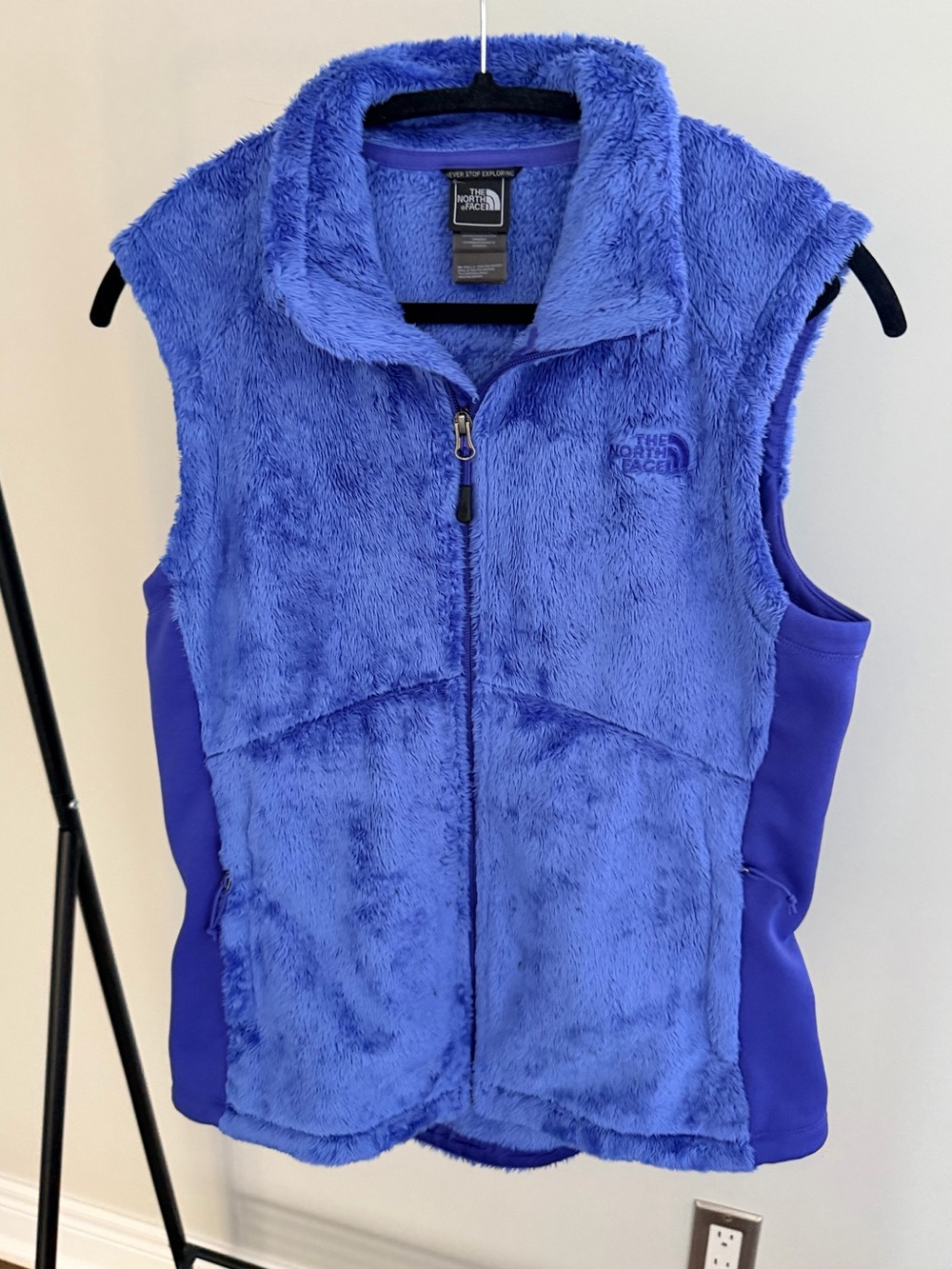 Vintage 2000’S Y2K THE NORTH FACE Fleece Pile Blue Vest Size Large Women’s